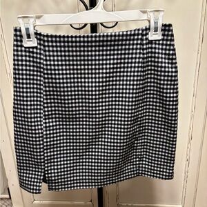 Eyeshadow black and white checkered mini skirt